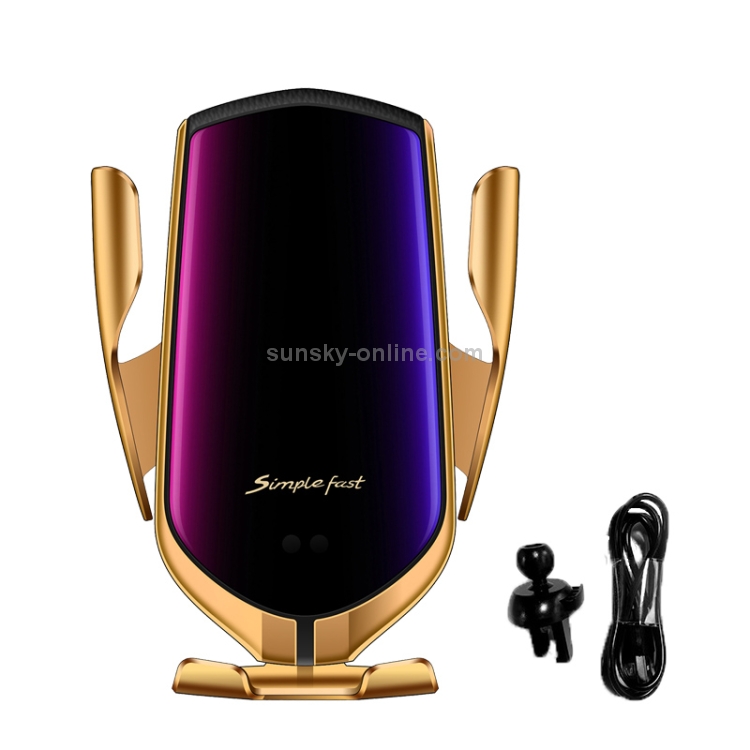 R2 Universal Infrared Induction Car Air Outlet Wireless Charging Mobile Phone Holder(Gold) R2 Universal Infrared Induction Car Air Outlet Wireless Charging Mobile Phone Holder(Gold)