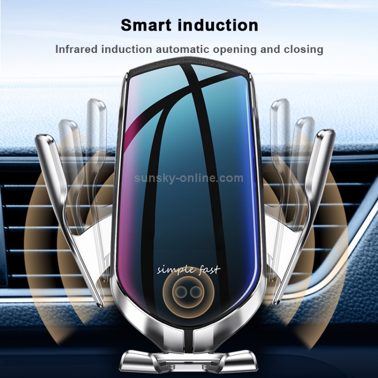 R2 Universal Infrared Induction Car Air Outlet Wireless Charging Mobile Phone Holder(Gold) R2 Universal Infrared Induction Car Air Outlet Wireless Charging Mobile Phone Holder(Gold)