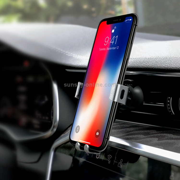 Hoco CA56 Metal Armour Air Outlet Gravity Car Holder (Black) Hoco CA56 Metal Armour Air Outlet Gravity Car Holder (Black)