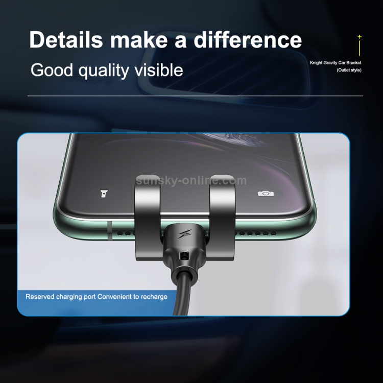 WK WA-S34 Knight Car Gravity Bracket Car Air Outlet Mobile Phone Holder Bracket WK WA-S34 Knight Car Gravity Bracket Car Air Outlet Mobile Phone Holder Bracket