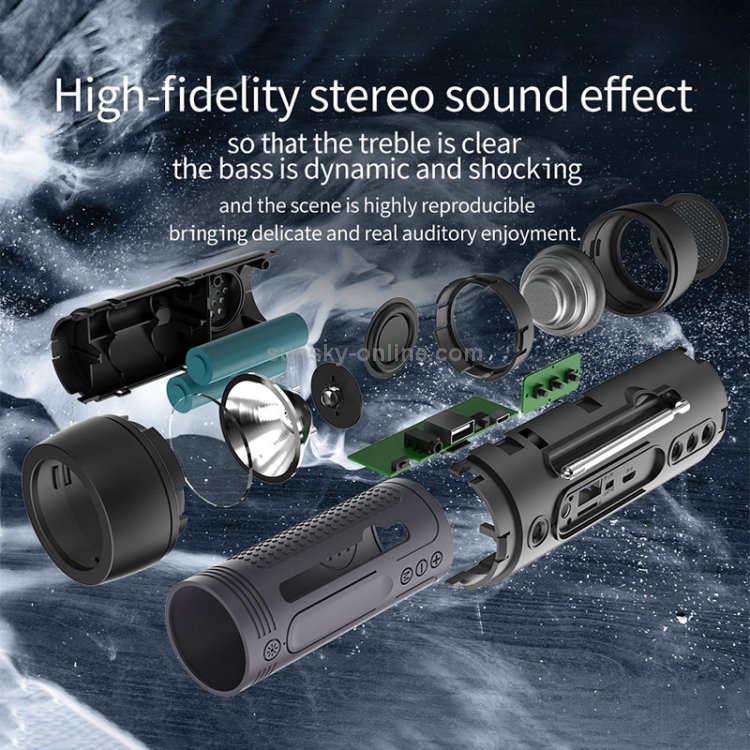 ZEALOT A2 Multifunctional Bass Wireless Bluetooth Speaker, Built-in Microphone, Support Bluetooth Call & AUX & TF Card & LED Lights (Dark Green) ZEALOT A2 Multifunctional Bass Wireless Bluetooth Speaker, Built-in Microphone, Support Bluetooth Call & AUX & TF Card & LED Lights (Dark Green)