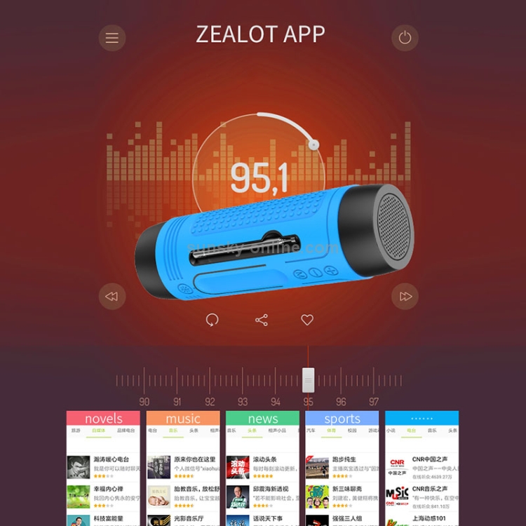 ZEALOT A2 Multifunctional Bass Wireless Bluetooth Speaker, Built-in Microphone, Support Bluetooth Call & AUX & TF Card & LED Lights (Dark Green) ZEALOT A2 Multifunctional Bass Wireless Bluetooth Speaker, Built-in Microphone, Support Bluetooth Call & AUX & TF Card & LED Lights (Dark Green)