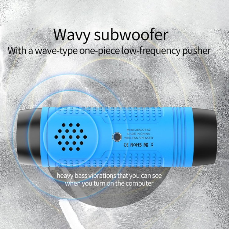 ZEALOT A2 Multifunctional Bass Wireless Bluetooth Speaker, Built-in Microphone, Support Bluetooth Call & AUX & TF Card & LED Lights (Dark Green) ZEALOT A2 Multifunctional Bass Wireless Bluetooth Speaker, Built-in Microphone, Support Bluetooth Call & AUX & TF Card & LED Lights (Dark Green)