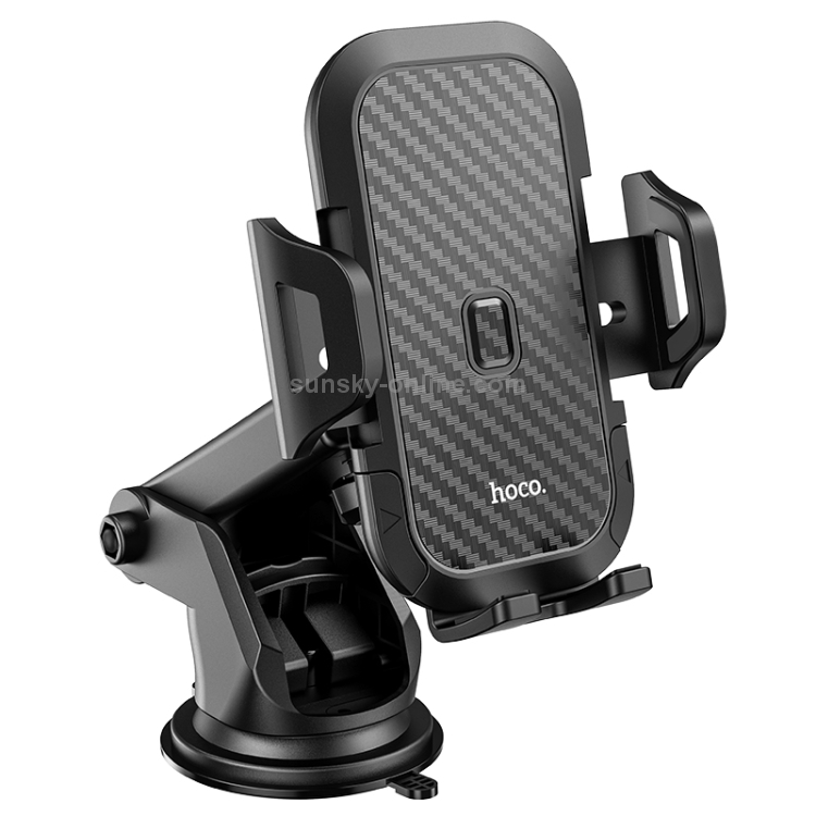 hoco CA76 Touareg One-touch Center Console Car Holder for 4.5-6.5 inch Mobile Phone (Black) - 1