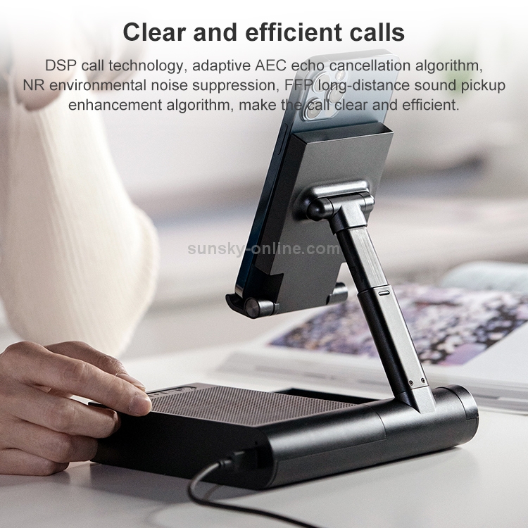 MOMAX BS2D Multi-function Mini Wireless Charger Conference Speaker MOMAX BS2D Multi-function Mini Wireless Charger Conference Speaker