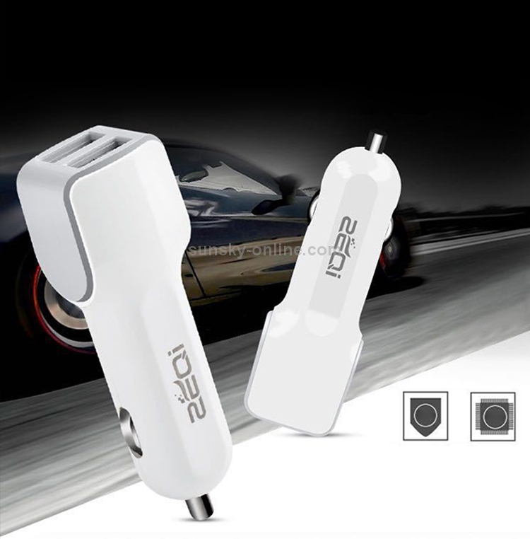 ZEQI ZE-C88 5V 3A Dual USB Ports Socket Cigarette Lighter Splitter Car Charger