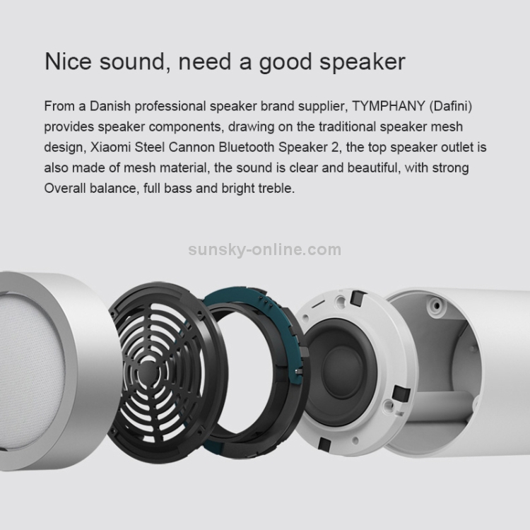 Xiaomi Small Steel Cannon Bluetooth Speaker 2 Generation Support Bluetooth 5.0 & Hands-Free Call (Black) Xiaomi Small Steel Cannon Bluetooth Speaker 2 Generation Support Bluetooth 5.0 & Hands-Free Call (Black)