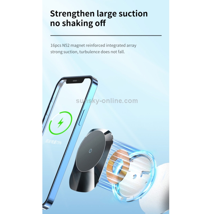 TOTUDESIGN CACW-056 Vehicle Series 15W Car Magnetic Wireless Charger(Black) TOTUDESIGN CACW-056 Vehicle Series 15W Car Magnetic Wireless Charger(Black)