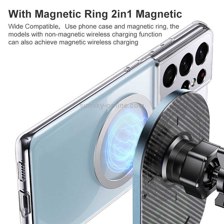 USAMS US-CD170 15W Air Outlet Magnetic Wireless Charging Car Phone Holder Bracket USAMS US-CD170 15W Air Outlet Magnetic Wireless Charging Car Phone Holder Bracket