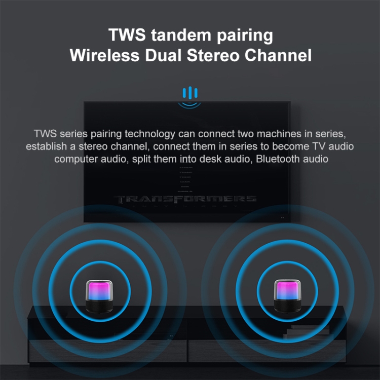 JY-06 60W TWS Outdoor Colorful Lights High Volume Bluetooth Speaker