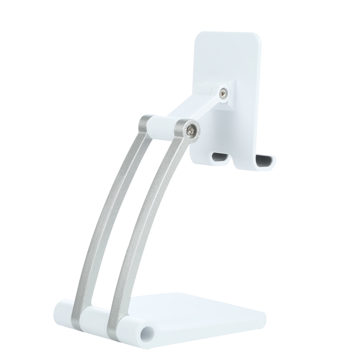 A18 Universal Aluminum Alloy Two-section Folding Mobile Phone Tablet Holder(White) A18 Universal Aluminum Alloy Two-section Folding Mobile Phone Tablet Holder(White)