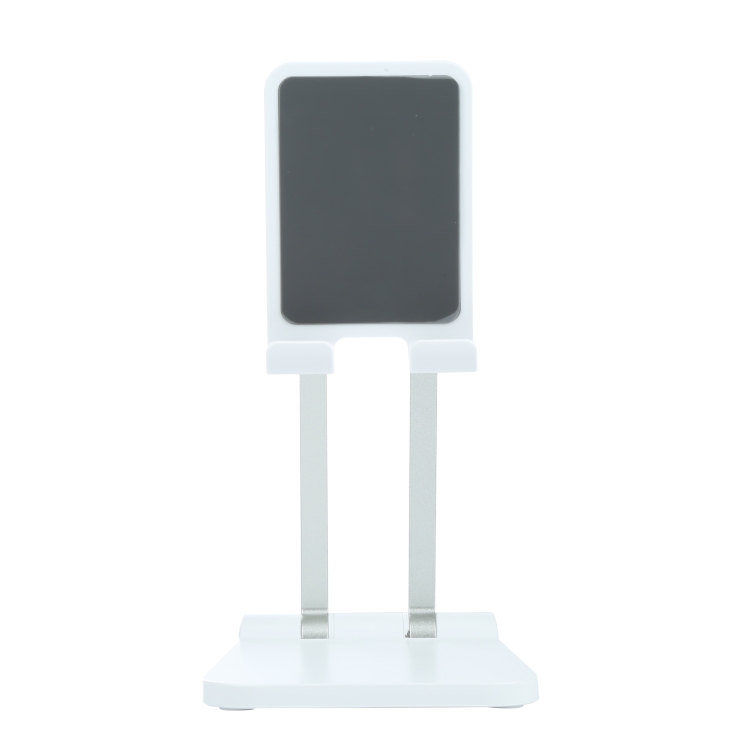 A18 Universal Aluminum Alloy Two-section Folding Mobile Phone Tablet Holder(White) A18 Universal Aluminum Alloy Two-section Folding Mobile Phone Tablet Holder(White)