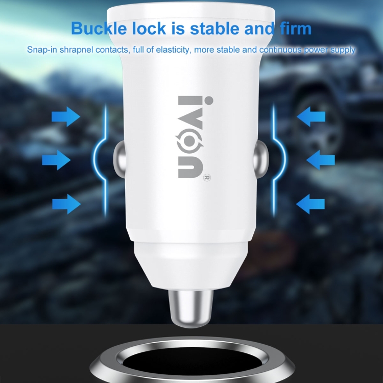 IVON CC45 20W PD 3.0 USB-C / Type-C + QC 3.0 USB Port Mini Car Charger IVON CC45 20W PD 3.0 USB-C / Type-C + QC 3.0 USB Port Mini Car Charger
