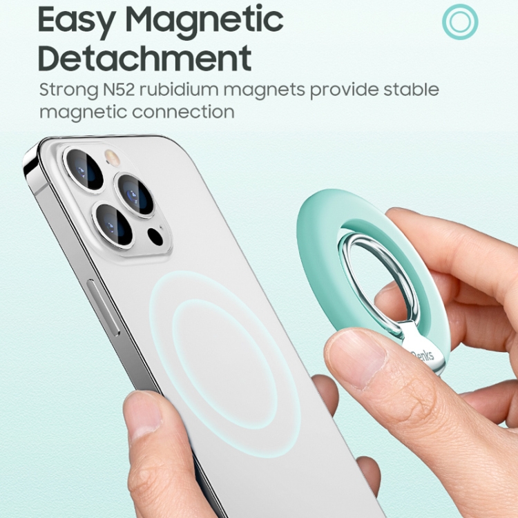 Benks L42 Mobile Phone Liquid Silicone Magnetic Ring Holder (Cyan) Benks L42 Mobile Phone Liquid Silicone Magnetic Ring Holder (Cyan)