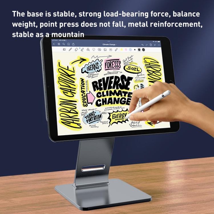 For iPad 11 inch R-JUST HZ36 360-degree Rotating Aluminum Alloy Magnetic Tablet Stand(Tarnish) For iPad 11 inch R-JUST HZ36 360-degree Rotating Aluminum Alloy Magnetic Tablet Stand(Tarnish)