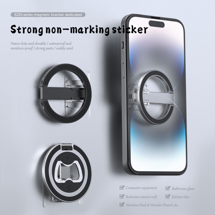 R-JUST SJ20-2 Zinc Alloy Magnetic Bottle Opener Cellphone Holder With No Trace Sticker (Black) R-JUST SJ20-2 Zinc Alloy Magnetic Bottle Opener Cellphone Holder With No Trace Sticker (Black)