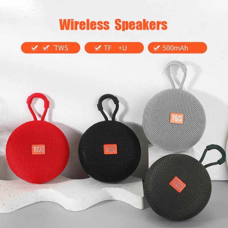 T&G TG352 Outdoor Portable Riding Wireless Bluetooth Speaker TWS Stereo Waterproof Subwoofer, Support Handsfree Call / FM / TF (Army Green) - B1