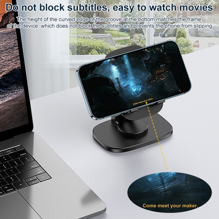 FD5 B028 Foldable Rotating Desktop Phone Tablet Holder (Black) FD5 B028 Foldable Rotating Desktop Phone Tablet Holder (Black)