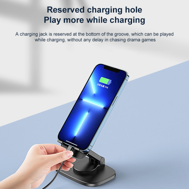 FD5 B028 Foldable Rotating Desktop Phone Tablet Holder (Black) FD5 B028 Foldable Rotating Desktop Phone Tablet Holder (Black)