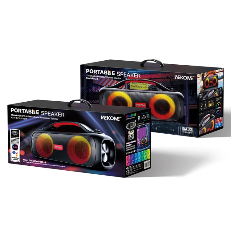 WEKOME D38 30W Dual Speaker Big Sound Wave RGB Strap Bluetooth Speaker