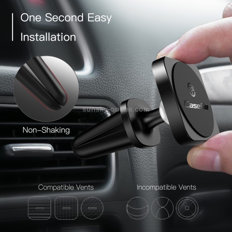 CaseMe Universal 360 Degree Rotation Magnetic Car Air Outlet Vent Mount Phone Holder CaseMe Universal 360 Degree Rotation Magnetic Car Air Outlet Vent Mount Phone Holder