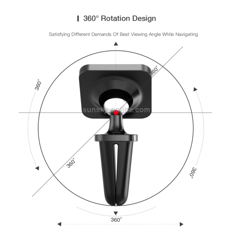 CaseMe Universal 360 Degree Rotation Magnetic Car Air Outlet Vent Mount Phone Holder CaseMe Universal 360 Degree Rotation Magnetic Car Air Outlet Vent Mount Phone Holder
