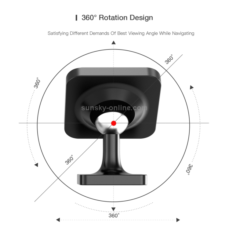 CaseMe Universal Stand Paste Type 360 Degree Rotation Magnetic Car Mount Phone Holder CaseMe Universal Stand Paste Type 360 Degree Rotation Magnetic Car Mount Phone Holder