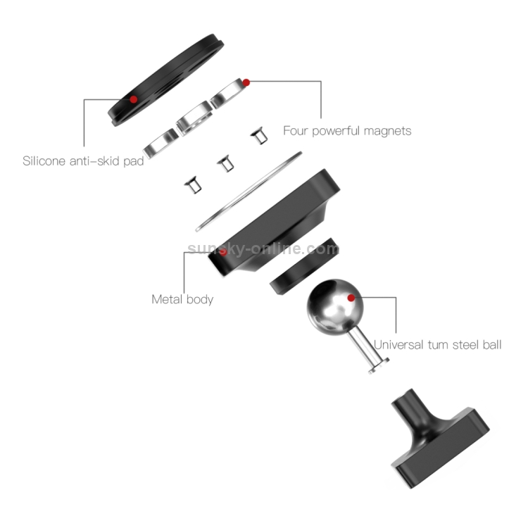 CaseMe Universal Stand Paste Type 360 Degree Rotation Magnetic Car Mount Phone Holder CaseMe Universal Stand Paste Type 360 Degree Rotation Magnetic Car Mount Phone Holder