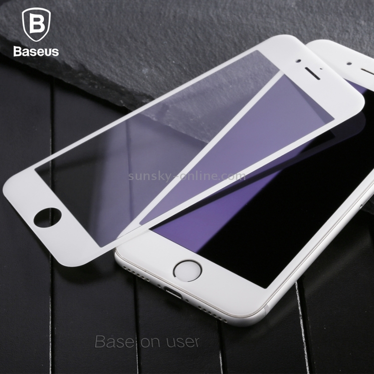 Baseus for iPhone 8 & 7 0.23mm 9H Surface Hardness PET Soft 3D Curverd Arc Explosion-proof Anti Blue-ray Silk-screen Tempered Glass Full Coverage Screen Film(Black) Baseus for iPhone 8 & 7 0.23mm 9H Surface Hardness PET Soft 3D Curverd Arc Explosion-proof Anti Blue-ray Silk-screen Tempered Glass Full Coverage Screen Film(Black)