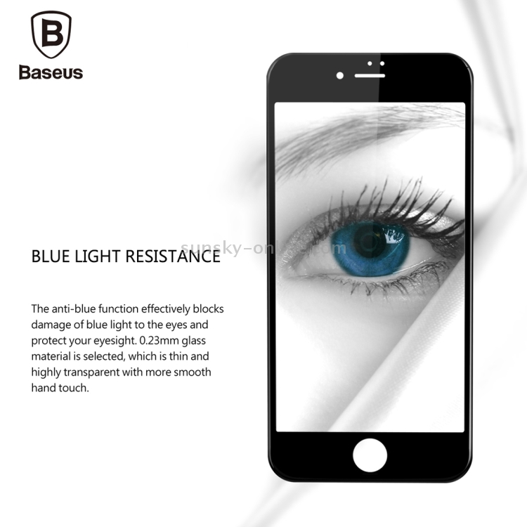 Baseus for iPhone 8 & 7 0.23mm 9H Surface Hardness PET Soft 3D Curverd Arc Explosion-proof Anti Blue-ray Silk-screen Tempered Glass Full Coverage Screen Film(Black) Baseus for iPhone 8 & 7 0.23mm 9H Surface Hardness PET Soft 3D Curverd Arc Explosion-proof Anti Blue-ray Silk-screen Tempered Glass Full Coverage Screen Film(Black)