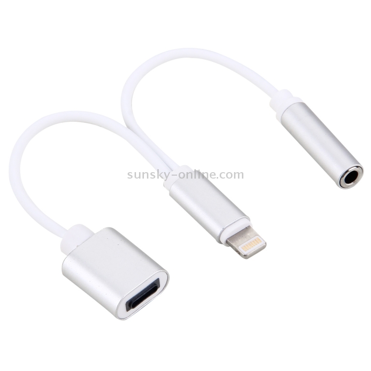 10cm 8 Pin Female & 3.5mm Audio Female to 8 Pin Male Charger Adapter Cable, Support All IOS Systems(Silver) 10cm 8 Pin Female & 3.5mm Audio Female to 8 Pin Male Charger Adapter Cable, Support All IOS Systems(Silver)