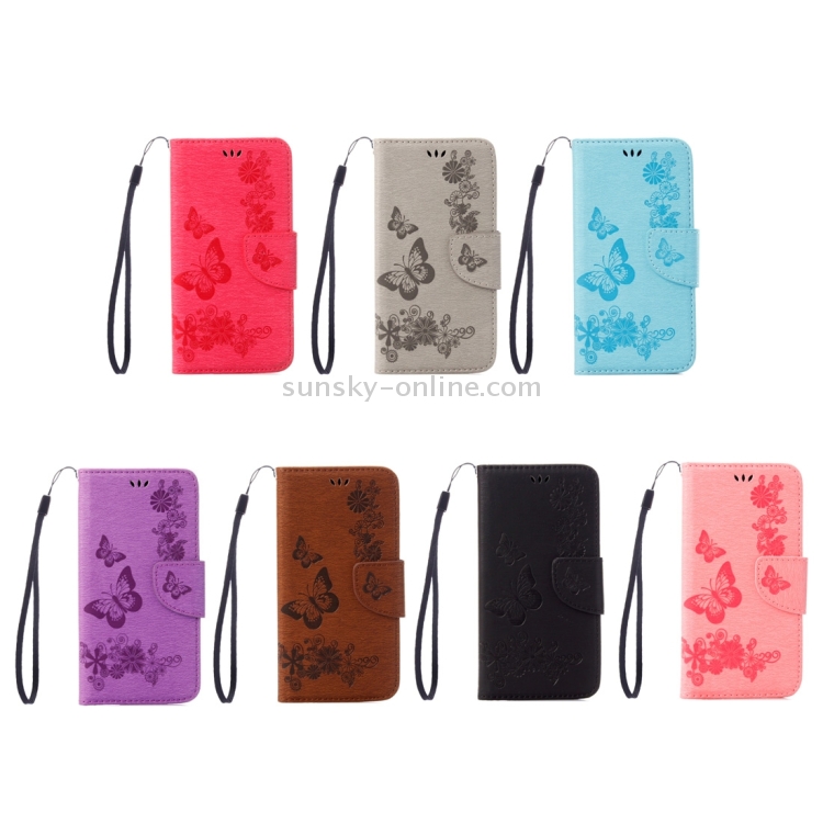 Coque Portefeuille Odeydo Pour IPhone 7/8 Plus - Magnifique Papillon 3D Rose Et Protection Antichoc !