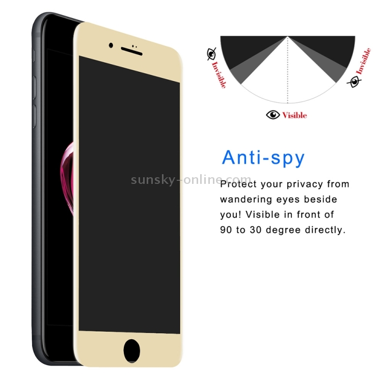 ENKAY Hat-Prince for iPhone SE 2020 / 8 / 7 0.26mm 9H Surface Hardness 3D Ultra-thin Carbon Fiber Privacy Anti-glare Full Screen Tempered Glass Protective Film(Gold) ENKAY Hat-Prince for iPhone SE 2020 / 8 / 7 0.26mm 9H Surface Hardness 3D Ultra-thin Carbon Fiber Privacy Anti-glare Full Screen Tempered Glass Protective Film(Gold)