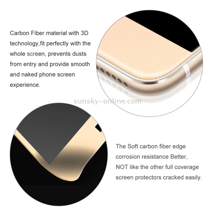 ENKAY Hat-Prince for iPhone SE 2020 / 8 / 7 0.26mm 9H Surface Hardness 3D Ultra-thin Carbon Fiber Privacy Anti-glare Full Screen Tempered Glass Protective Film(Gold) ENKAY Hat-Prince for iPhone SE 2020 / 8 / 7 0.26mm 9H Surface Hardness 3D Ultra-thin Carbon Fiber Privacy Anti-glare Full Screen Tempered Glass Protective Film(Gold)