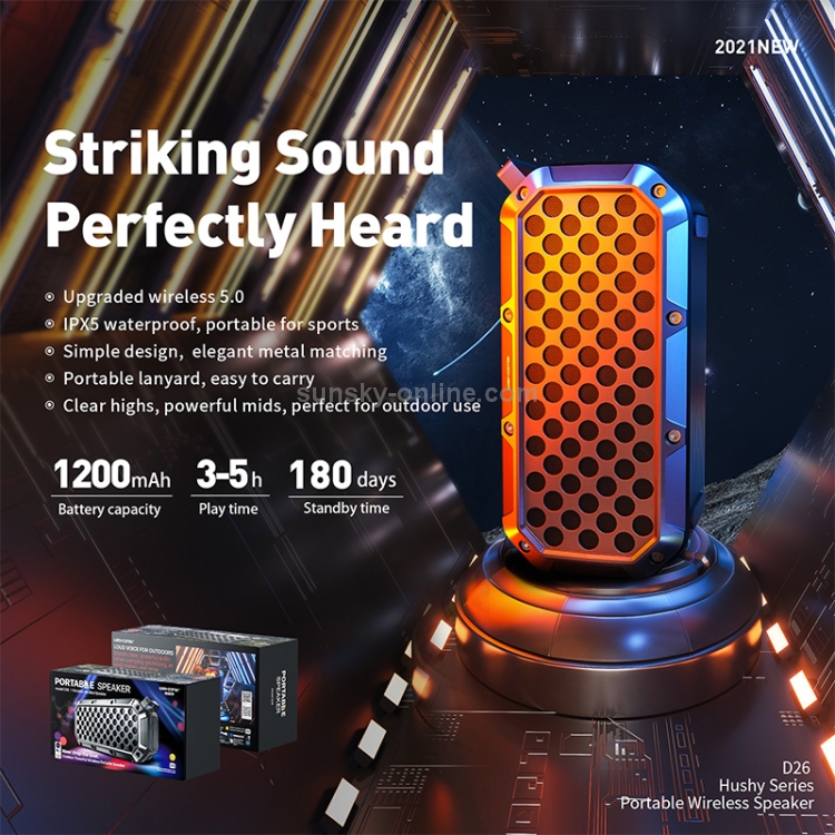 WK D26 Bluetooth 5.0 Portable Handheld Bluetooth Speaker WK D26 Bluetooth 5.0 Portable Handheld Bluetooth Speaker