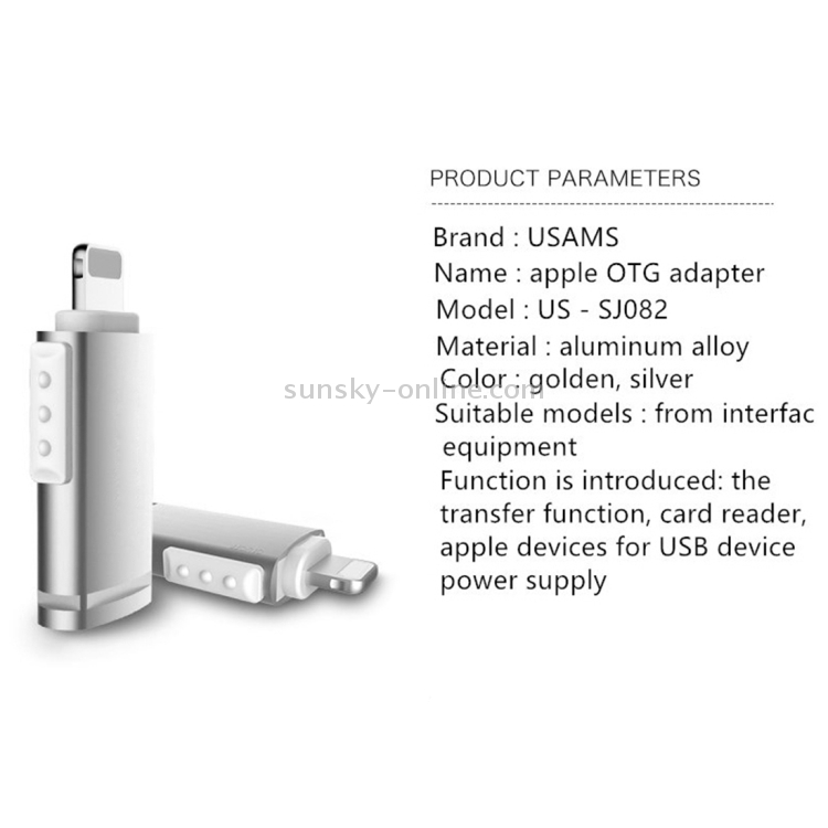 8 Pin Male to USB 2.0 Female OTG Convertor Adapter, Size: 36 x 16 mm, 8 Pin Male to USB 2.0 Female OTG Convertor Adapter, Size: 36 x 16 mm,