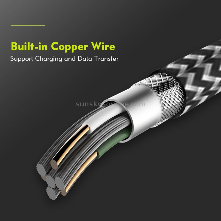 Benks Aluminium + Nylon 1.8m 2A 8 Pin to USB Unbreakable Reflective Data Sync Charging Cable Benks Aluminium + Nylon 1.8m 2A 8 Pin to USB Unbreakable Reflective Data Sync Charging Cable