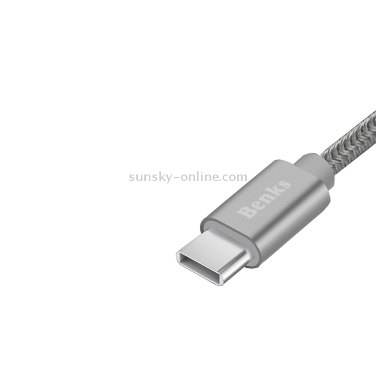 Benks D13 Nylon Braided 1m 2A 8 Pin to USB-C / Type-C Metal Data Sync Charging Cable Benks D13 Nylon Braided 1m 2A 8 Pin to USB-C / Type-C Metal Data Sync Charging Cable