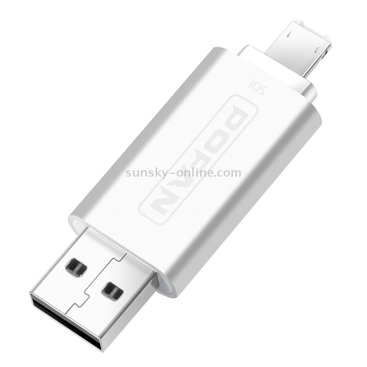 POFAN F02 32GB 8pin & Micro USB to USB 2.0 Mini Metal Flash Disk Drive with Cap & Fingerprint Identification POFAN F02 32GB 8pin & Micro USB to USB 2.0 Mini Metal Flash Disk Drive with Cap & Fingerprint Identification