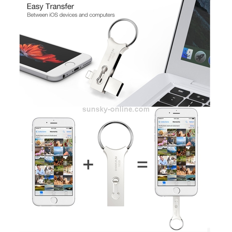 POFAN F03 128GB Life Waterproof 8 Pin & Micro USB to USB 2.0 Mini Metal Flash Disk Drive with Key Ring POFAN F03 128GB Life Waterproof 8 Pin & Micro USB to USB 2.0 Mini Metal Flash Disk Drive with Key Ring