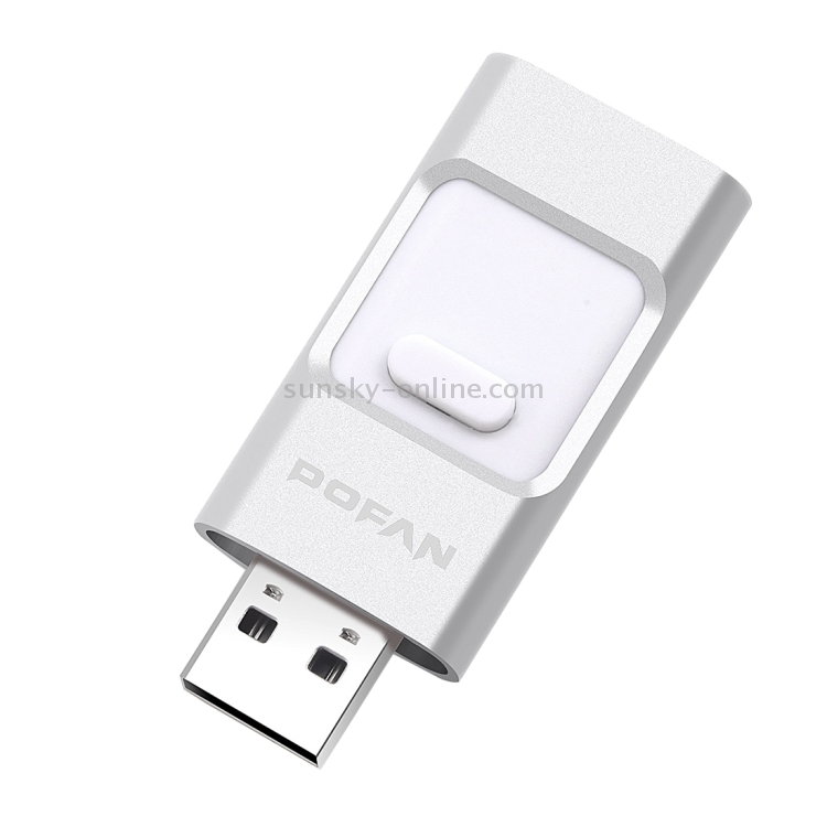 POFAN F01 16GB 8pin & Micro USB to USB 2.0 Mini Push-pull Metal Flash Disk Drive with Fingerprint Identification POFAN F01 16GB 8pin & Micro USB to USB 2.0 Mini Push-pull Metal Flash Disk Drive with Fingerprint Identification