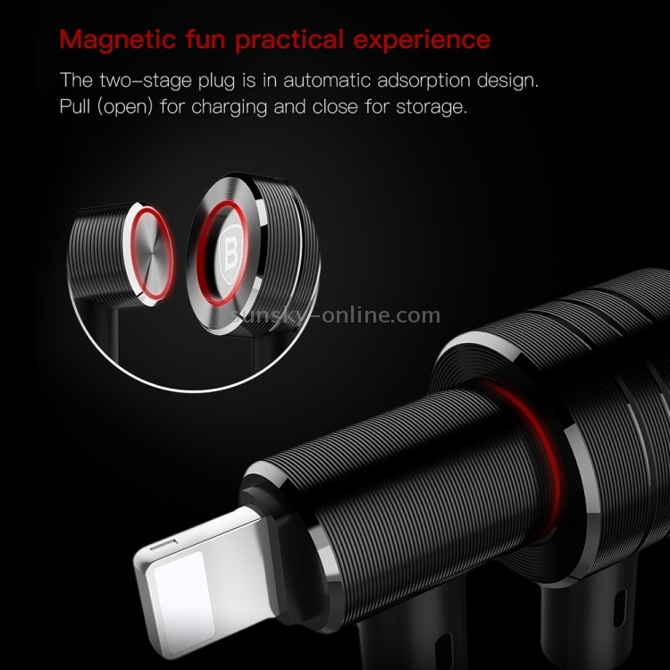 Baseus Aluminium Alloy 1m 2.1A T-type Magnet (Side insert)Weave Style Data Sync Charging Cable Baseus Aluminium Alloy 1m 2.1A T-type Magnet (Side insert)Weave Style Data Sync Charging Cable