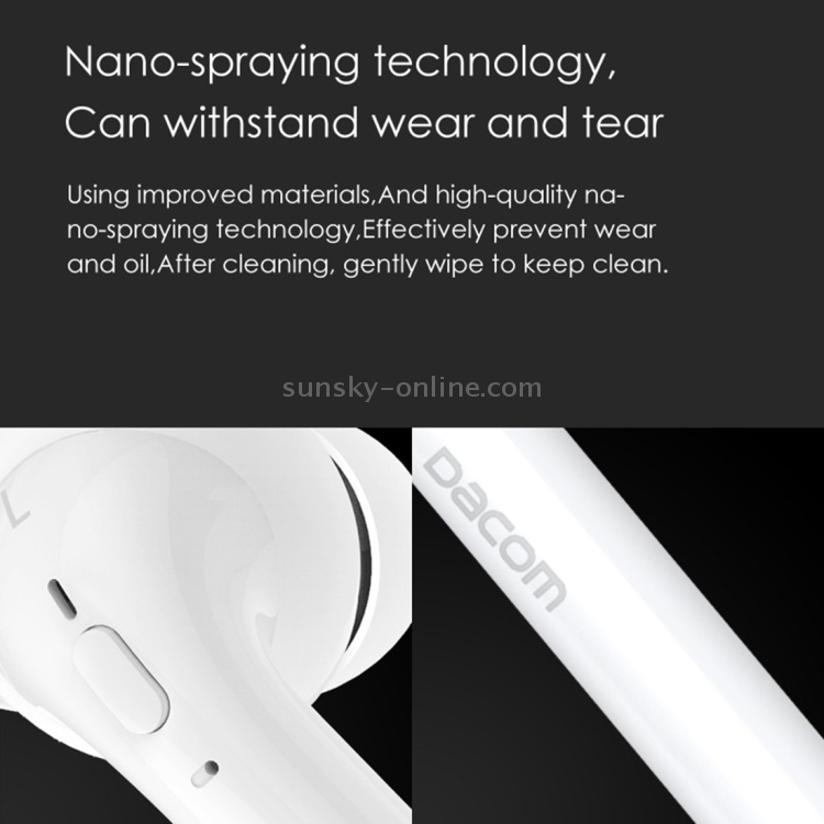 DACOM Guofen 7TWS Dual Ears Stereo Wireless Bluetooth 4.2 In-Ear Earphone Headset with Mic for iPhone / iPad / iPod / PC and Other Bluetooth Devices, 2 Devices Connection(White) DACOM Guofen 7TWS Dual Ears Stereo Wireless Bluetooth 4.2 In-Ear Earphone Headset with Mic for iPhone / iPad / iPod / PC and Other Bluetooth Devices, 2 Devices Connection(White)