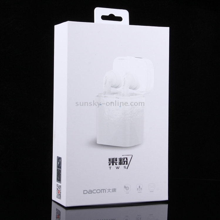 DACOM Guofen 7TWS Dual Ears Stereo Wireless Bluetooth 4.2 In-Ear Earphone Headset with Mic for iPhone / iPad / iPod / PC and Other Bluetooth Devices, 2 Devices Connection(White) DACOM Guofen 7TWS Dual Ears Stereo Wireless Bluetooth 4.2 In-Ear Earphone Headset with Mic for iPhone / iPad / iPod / PC and Other Bluetooth Devices, 2 Devices Connection(White)