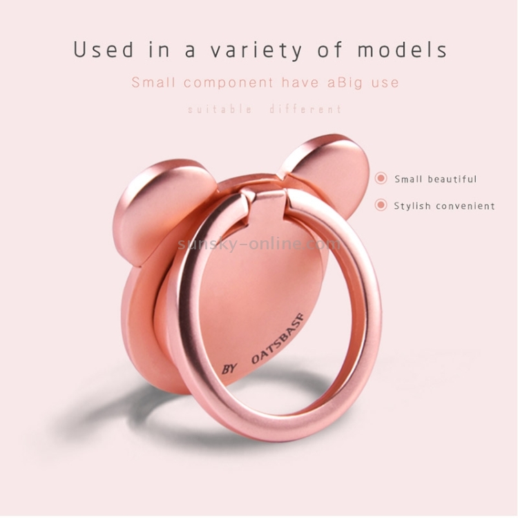 OATSBASF Universal 360 Degree Rotation Bear Style Scrub Ring Phone Holder Stand OATSBASF Universal 360 Degree Rotation Bear Style Scrub Ring Phone Holder Stand