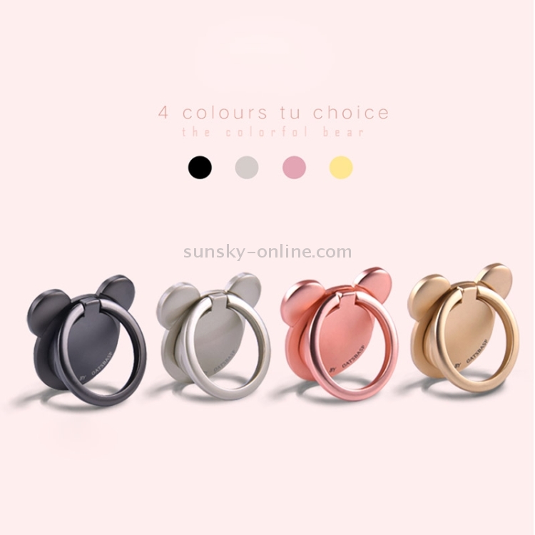 OATSBASF Universal 360 Degree Rotation Bear Style Scrub Ring Phone Holder Stand OATSBASF Universal 360 Degree Rotation Bear Style Scrub Ring Phone Holder Stand