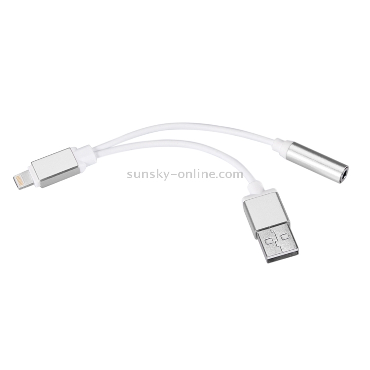 ENKAY Hat-Prince 3.5mm & USB to 8 Pin Audio Adapter, Length: 13cm