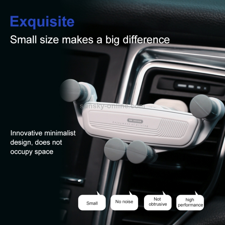 WK WA-S32 Car Air Outlet Mobile Phone Holder Bracket (White) WK WA-S32 Car Air Outlet Mobile Phone Holder Bracket (White)