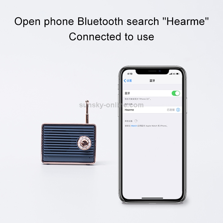 USAMS US-YX003 1.5W Retro Radio Shape Bluetooth 4.0 Single Speaker Bluetooth Speaker (Blue) USAMS US-YX003 1.5W Retro Radio Shape Bluetooth 4.0 Single Speaker Bluetooth Speaker (Blue)