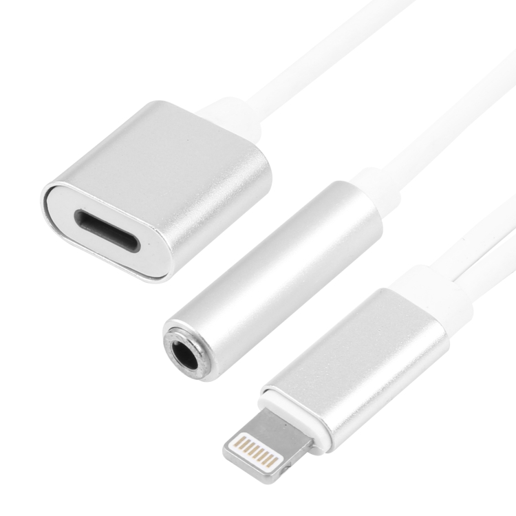 10cm 8 Pin Female & 3.5mm Audio Female to 8 Pin Male Charger Adapter Cable, Support All iOS System(Silver) 10cm 8 Pin Female & 3.5mm Audio Female to 8 Pin Male Charger Adapter Cable, Support All iOS System(Silver)